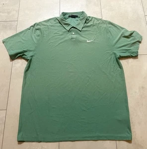 Nike Shirt Mens XL Tiger Woods Collection Polo Green Stretch Performance Dri Fit - Picture 1 of 9