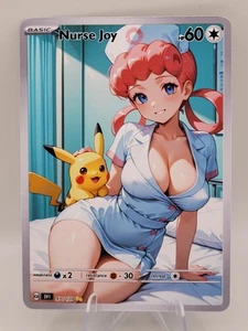 Nurse Joy Waifu Full Art Custom Trading Card Fan Art Goddess ACG - Picture 1 of 1