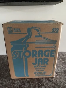 Vintage ANCHOR HOCKING Glass Storage Jar w/ Cover & Box NOS 2 Gallon #372 SEALED - Picture 1 of 10