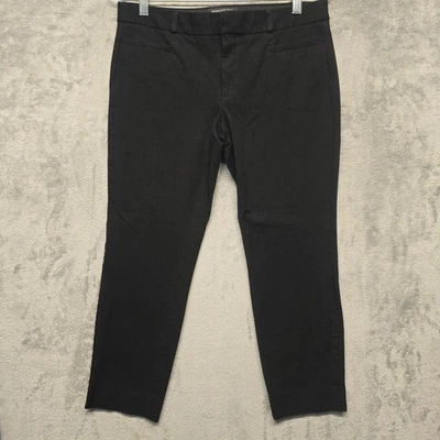 Banana Republic Pant Womens Sz 8 Petites Black Crop Sloan Slim Career Office - Image 1 of 4