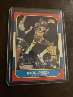 Fleer #53 1986 - Magic Johnson Salón de la fama Foto 1 de 2
