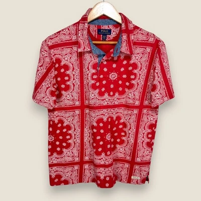 Polo Ralph Lauren Estampado Bandana Polo Juvenil XL (18-20) Rojo Blanco Algodón Foto 1 de 4