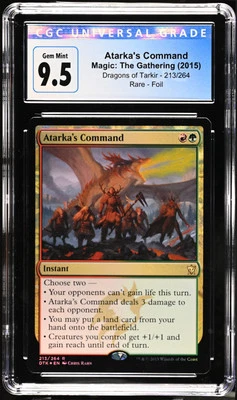 ATARKA'S COMMAND Dragons of Tarkir Foil Rare CGC 9.5 Gem Mint MTG [Nostalgium] - Image 1 of 2