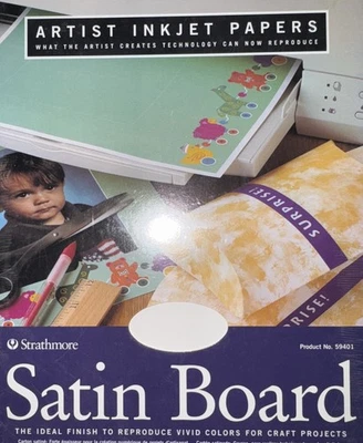 Strathmore Satin Board 8.5” X 11” Artist Inkjet Papers 10 Sheets - Image 1 of 2