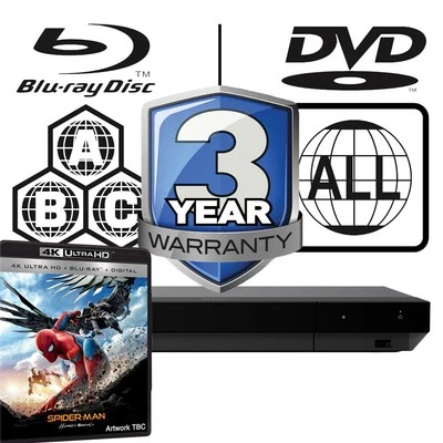 Sony Blu-ray Player UBP-X700K Code Free MultiRegion 4K Spiderman Homecoming - Bild 1 von 4