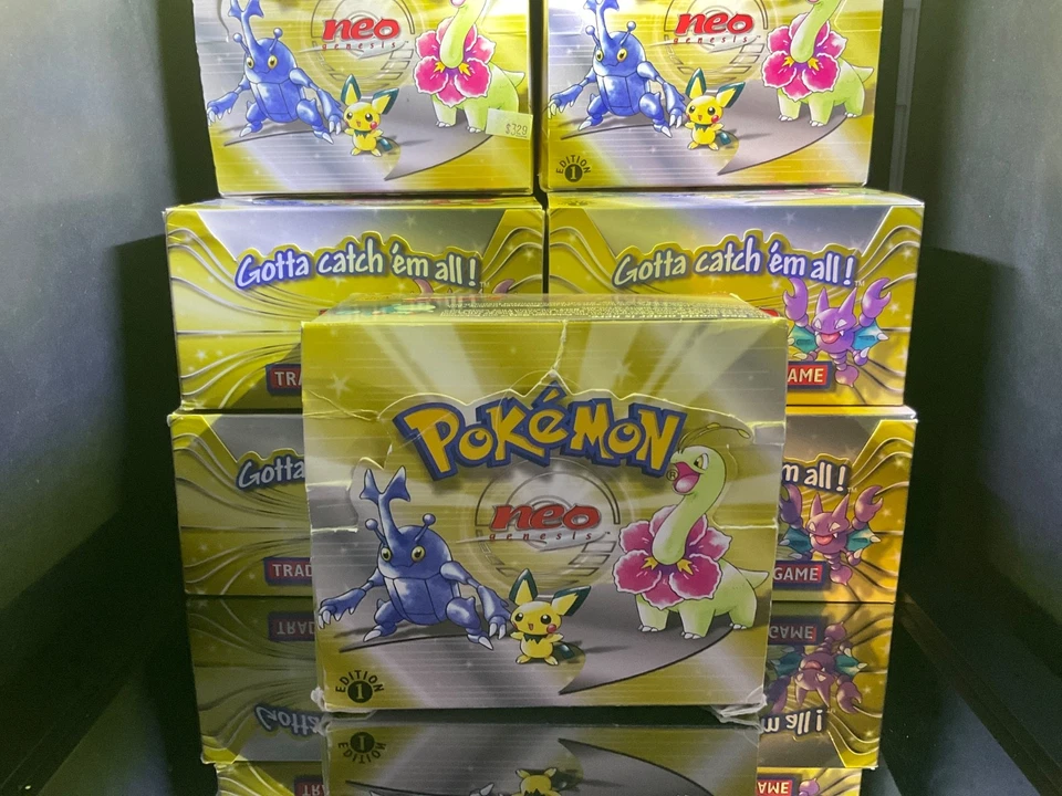 WOTC Vintage NEO GENESIS ☘️🔥💧⚡️ Empty Booster Box ⚡️💧🔥☘️ No Pokemon TCG Card - Image 1 of 1