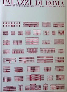 ARQUITECTURA•PALACIOS DE ROMA Renacimiento y Barroco 41 Dibujos RARO Póster 24x33 - Imagen 1 de 1