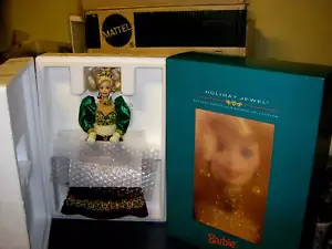 1995 Holiday Jewel Porzellan Barbie Puppe NRFB mit Versender makellos neuwertig - Bild 1 von 2