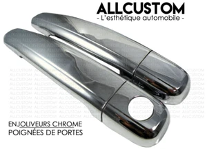 CHROME DOOR HANDLE COVERS TRIM MOLDING CAPS HOUSING for CITROEN C3 03-11 PLURIEL - Picture 1 of 2