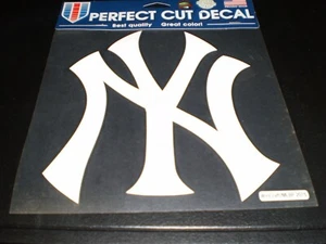 New York Yankees White Perfect Cut Decal 6 X 7 Free Shipping - Picture 1 of 1