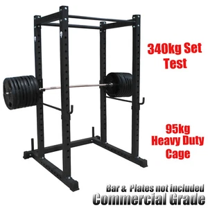 COMMERCIAL GRADE POWER RACK - POWER CAGE FOR WEIGHT BENCH PRESS - SQUAT CAGE - Picture 1 of 6
