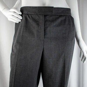 Lafayette 148 neu dunkelgrau Wollmischung Damen flach Anzughose Größe 16 - Bild 1 von 12