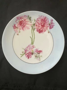 Plato Baviera rojo floral mamás pintado a mano 8 5/8" - Imagen 1 de 3