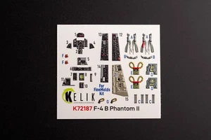 F-4B Phantom - interior 3D decals for FineMolds kit 1/72 Kelik K72187 - Picture 1 of 8