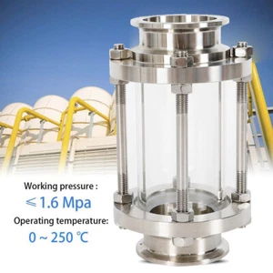2 In Line Flow Sanitär Schauglas SS304 Tri Clamp Flüssiggas Edelstahl - Bild 1 von 6