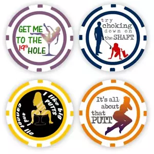 Golf Ball Marker Poker Chips, 4 chips (11.5 gram chips) - Picture 1 of 1