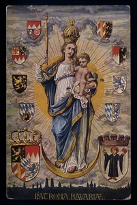 antica cartolina RELIGIOSA-MARIA PATRONA BAVARIAE - Imagen 1 de 2