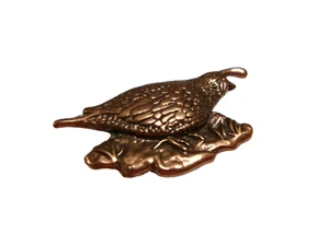 Vintage Copper Quail Magnet Signed GM TUCSON ARIZ Game Bird Figure - Picture 1 of 9
