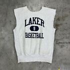 Laker Basketball Reverse Weave Sweatshirt Chopped Sleeveless XL 90s Los Angeles