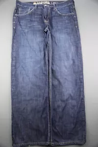 Men's 2013 Old Navy Jeans Premium Loose Micro Blue Size 34x30 (Msr 36x30) - Picture 1 of 11