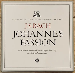 Bach St. John Passion HANS GILLESBERGER Telefunken 3 LP Box SKH 19 Black Gold NM - Bild 1 von 3