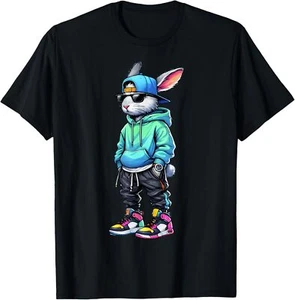 Cool Bunny Rabbit Sunglasses Easter Day For Alduts T-Shirt - Picture 1 of 5