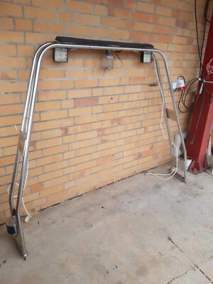 Geräteträger boot klappbar Edelstahl mit Navigationsbeleuchtung - Bild 1 von 3