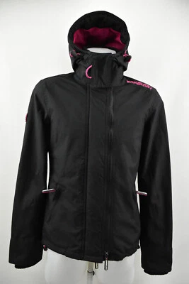 SUPERDRY Women`s Jacket Windcheater Upgrade Hooded Black Coat Size S - Image 1 of 4