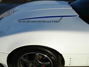 C4 CORVETTE HOOD STRIPES 84-96 FITS LT1 LT4 L98 ZR1    *BLACK* - Picture 1 of 5