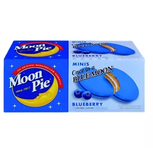 Moon Pie Mini Blueberry Flavored Marshmallow Sandwich Cookie - 12 Count - Picture 1 of 1