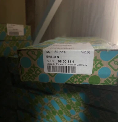 50pcs Phoenix Contact E/NS 35 N Terminal Fixture 0800886 - Image 1 of 3