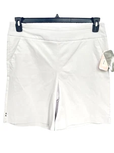Allison Daley Shorts Women 18 XL White Tummy Control Panel Bermuda Chino NWT - Picture 1 of 8