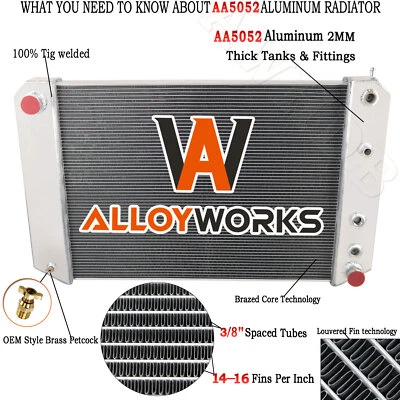 3 ROW ALUMINUM RADIATOR For 91-02 Chevy Kodiak/GMC Topkick C6500 C7500 C6000 C60 - Image 1 of 4