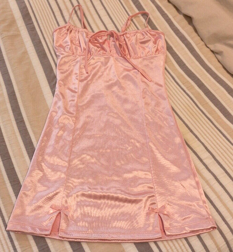 VALENTINO Vestito babydoll rosa taglia S di sugar thrillz con spalline e fiocchi regolabili