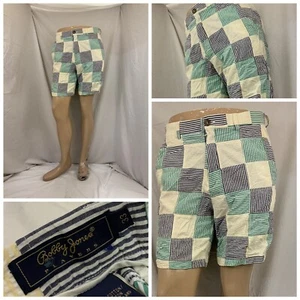 Bobby Jones Shorts 33 Multicolor Stripe Seersucker 100% Cotton YGI V1-270 - Picture 1 of 10