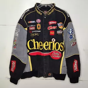 Bobby Labonte CHEERIOS NASCAR Jacket Sz 3XL JH DESIGN 43 Petty Racing DISTRESSED - Picture 1 of 19