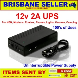 12v UPS NBN 2A PHONE MODEM ROUTER EFTPOS CCTV RECHARGEABLE BATTERY 22.2wh - Picture 1 of 9