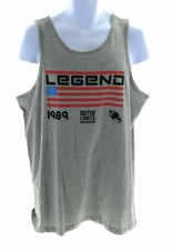 True Masculino Cinza Tanque Camisas Sem Mangas Casual Tamanho Xl