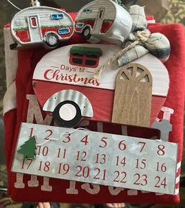 Christmas Tree farmhouse w/ camper  Skirt + Advent calendar + 2 ornaments - Picture 1 of 10