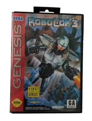 Vintage RoboCop 3 (Sega Genesis, 1993) Boxed No Manual. Game Good Cond. - Image 1 of 4