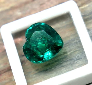 Very Rare Found Heart Cut Emerald Natural Green Colombian Emerald Loose 8.5Ct - Picture 1 of 7
