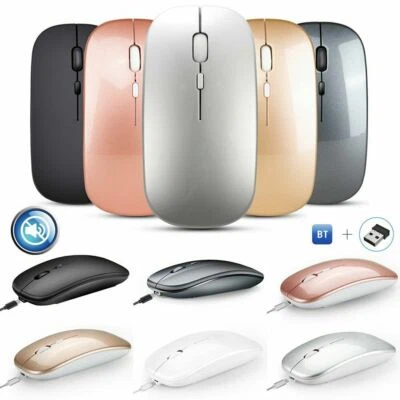 Maus USB Kabellos Bluetooth/ Wireless Gaming Funkmaus 2.4Ghz Aufladbar Notebook - Bild 1 von 4