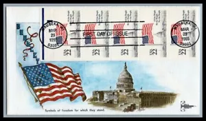 US FDC # 2116a 22c Large Flag pane Gill 1985, 9p5433 - Picture 1 of 1