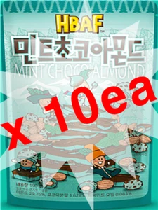 [190g *10ea] HBAF Gilim Mint Choco Almond Korean Snack Almonds - Picture 1 of 7