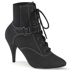4" SINGLE SOLE BOOT BLACK-LACE UP BOOTIE WOMAN'S Sz 11 12 16 17 - Picture 1 of 5