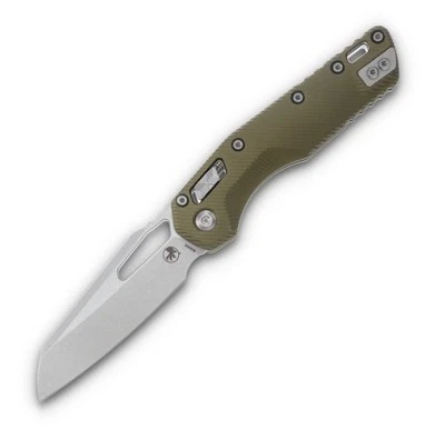 Microtech MSI Ram-Lok OD Green Fluted Aluminum, Stonewash M390MK, Rare - Image 1 of 2