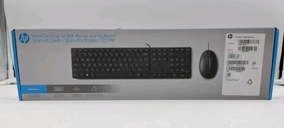 HP Wired Desktop 320MK Mouse & Keyboard USB New In Box NIB Sealed - Image 1 of 4