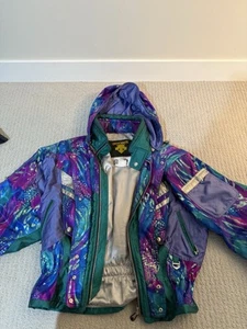 Descente Men's Vintage Ski Jacket Size L, Blue/Purple/Pink/Green - Picture 1 of 5