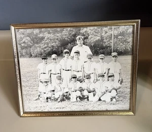 Fotografia vintage in bianco e nero Little League squadra di baseball gruppo tigri ritratto con cornice - Foto 1 di 9