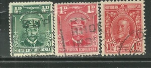 SOUTHERN RHODESIA 1-2, 17 USED KING GEORGE V #1 - Picture 1 of 1